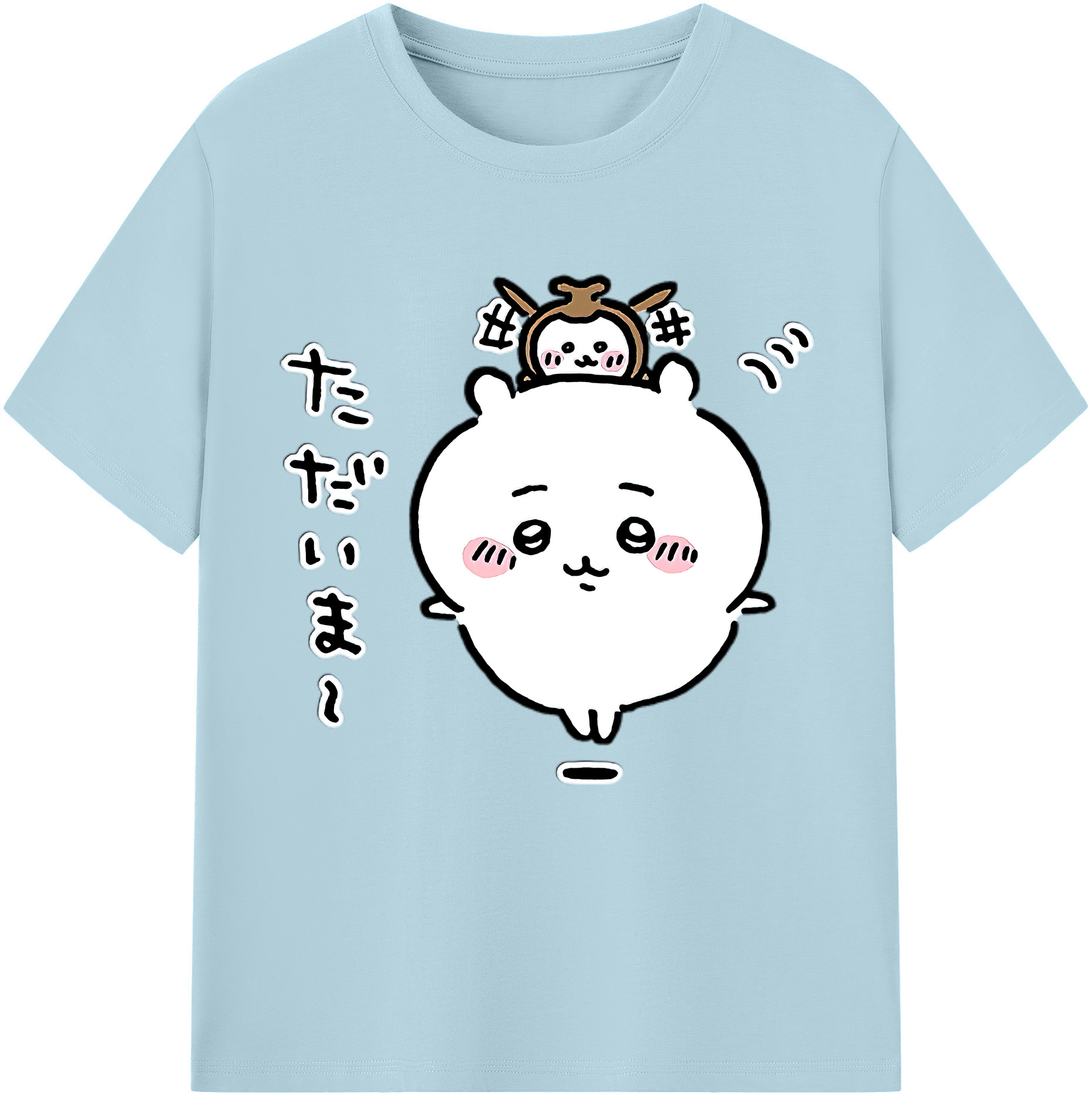 （画像用） ちいかわ ちいかわ Chii-kawa chiikawa 綿100％半袖Tシャツ（フロントプリント）